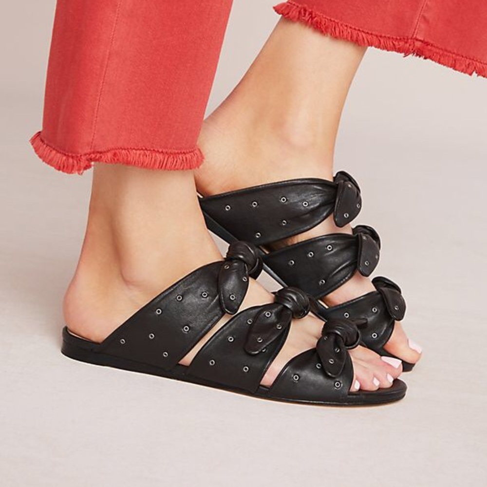 Pour La Victoire Logan Knotted Slide Sandals